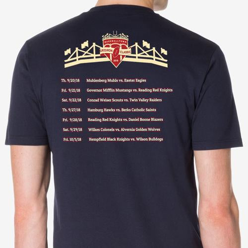 Reading Fightin Phils Baseballtown Gridiron Classic - Schedule T-Shirt