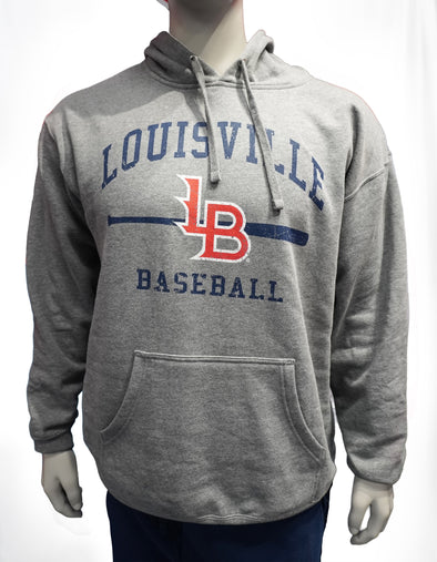Louisville Arch Bat Hoodie - Gray – Minor League Baseball Official