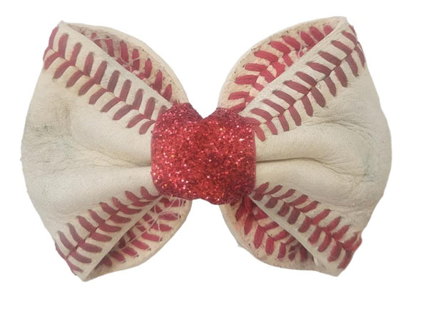 South Bend Cubs Leather Hair Bow