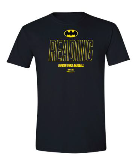 OT Sports Reading Fightin Phils Adult Batman Tee