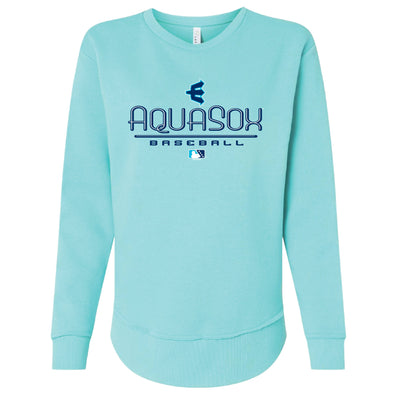 Everett AquaSox Ladies Aqua Crewneck Sweatshirt