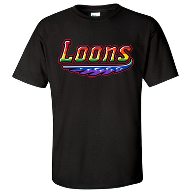 Great Lakes Loons Bimm Ridder Home Wordmark Pride Tee