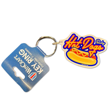 WinCraft Die Cut Acrylic Reaing Hot Dogs Keychain
