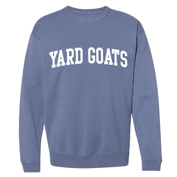 Hartford Yard Goats Soft As A Grape Felt Crewneck - Blue
