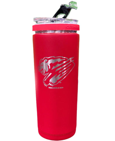Red 26oz Ice Shaker Bottle