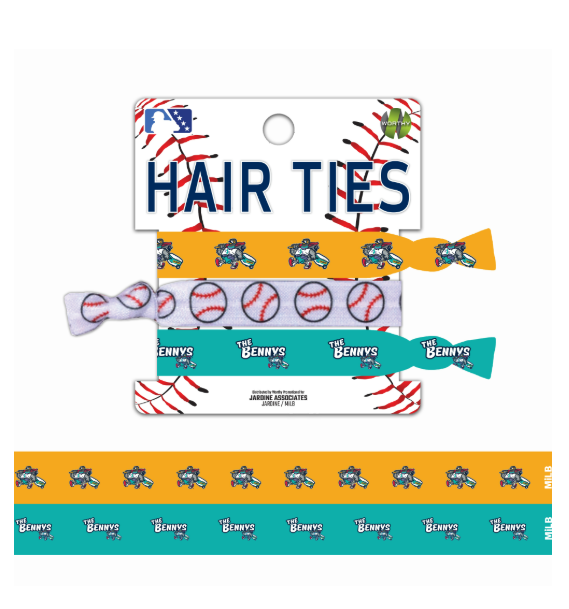 Jersey Shore BlueClaws TNC The Bennys 3 pack Hair Ties