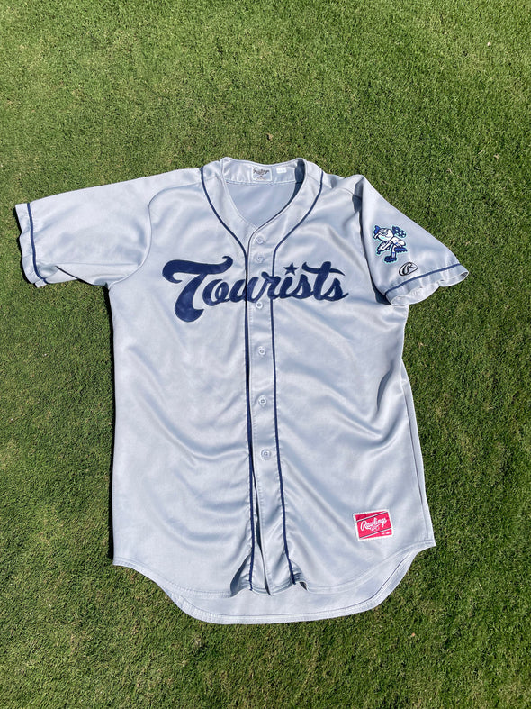 The Asheville Tourists 2025 Game Worn Grey Jersey