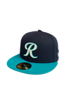 Tacoma Rainiers New Era 59Fifty Navy Teal R Cap Mariners Side Patch