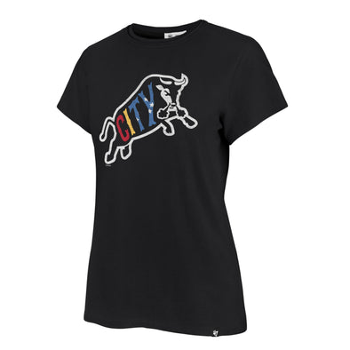 Durham Bulls 47 Brand Womens Black Bull City Frankie Tee