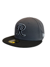 Tacoma Rainiers New Era 59Fifty Black Gray R Cap