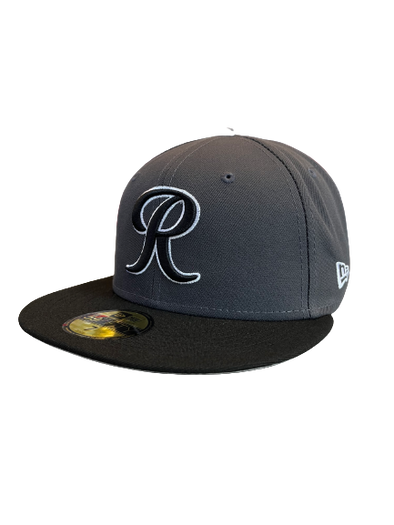 Tacoma Rainiers New Era 59Fifty Black Gray R Cap