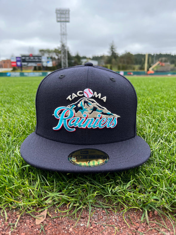 Tacoma Rainiers New Era 59Fifty Navy Classic Mountain Cap