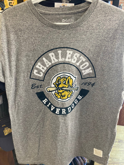 Charleston RiverDogs Retro Mock Twist Gray Tee