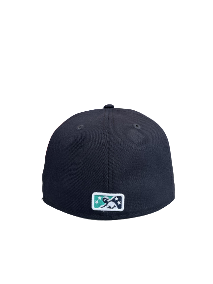 Tacoma Rainiers New Era 59Fifty Navy Teal R Cap Mariners Side Patch