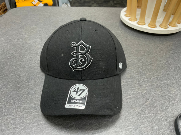 Bradenton Marauders 47 MVP Black B Hat