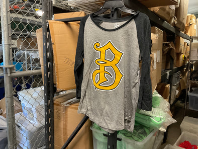 Bradenton Marauders 3/4 Sleeve Gray & Gold B Raglan