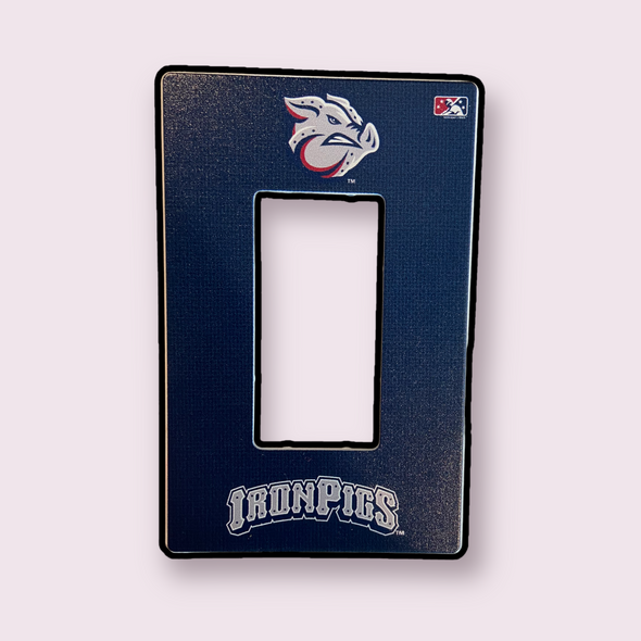 Lehigh Valley IronPigs Solid Hidden-Screw Light Switch Plate - Single Rocker