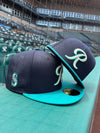 Tacoma Rainiers New Era 59Fifty Navy Teal R Cap Mariners Side Patch