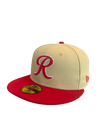 Tacoma Rainiers New Era 59Fifty Gold Red R Cap