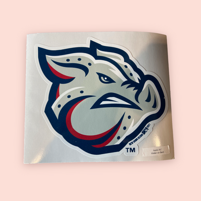 Lehigh Valley IronPigs PIG HEAD WINDOW CLING