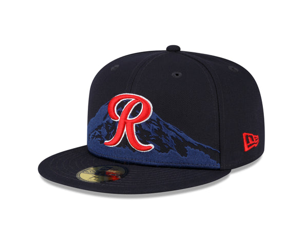 Tacoma Rainiers New Era 59Fifty Navy Red Moutain R Cap