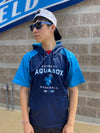 Everett AquaSox Sublimated Short Sleeve Hoodie