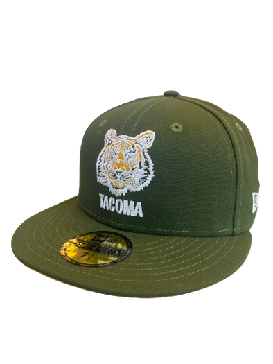 Tacoma Rainiers New Era 59Fifty Olive Green Tacoma Tigers Cap