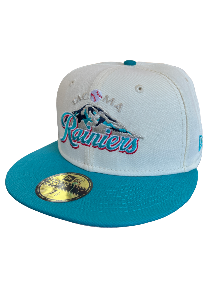 Tacoma Rainiers New Era 59Fifty Chrome Teal Classic Mountain Cap