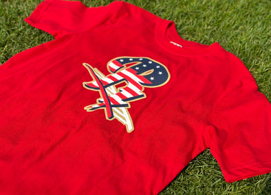 Scranton Wilke's-Barre RailRiders red Fourth of July Tee