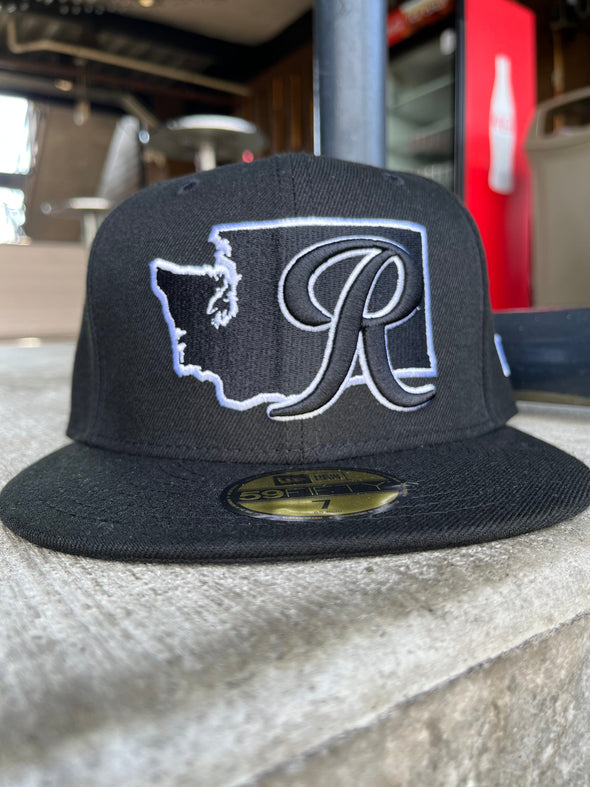 Tacoma Rainiers New Era 59Fifty Black State Cap