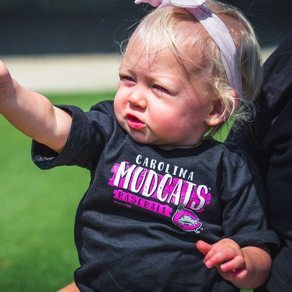 Carolina Mudcats Infant Black Clear Tee
