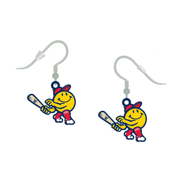 Worcester Red Sox J-Hook Smiley Earrings