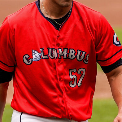 Columbus Clippers OT Sports Red Alternate Game Worn Jerseys
