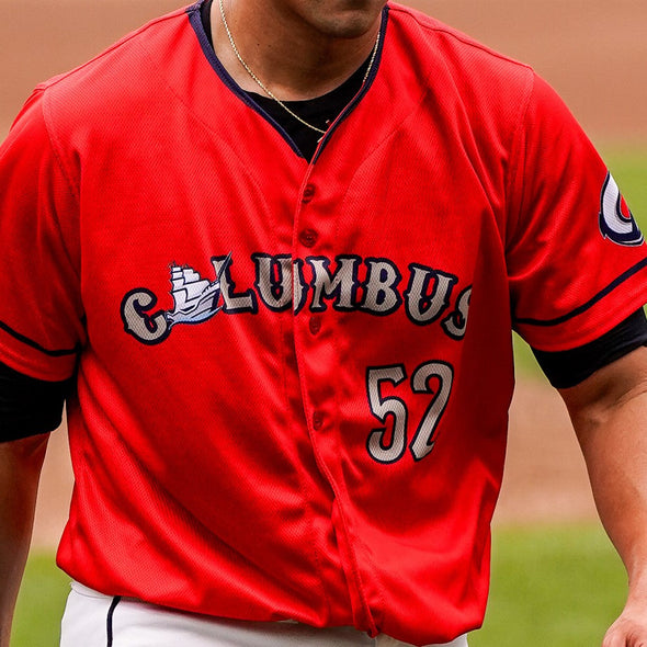 Columbus Clippers OT Sports Red Alternate Game Worn Jerseys
