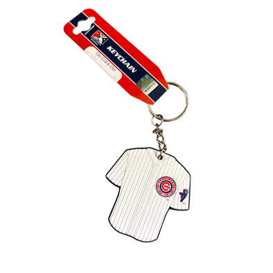 South Bend Cubs Pinstripe Jersey Keychain