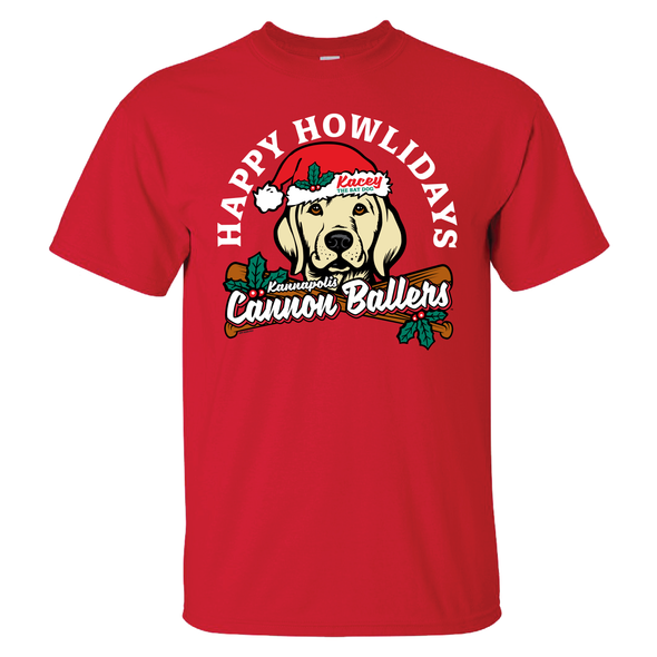 Adult Red Kacey Happy Howlidays Tee