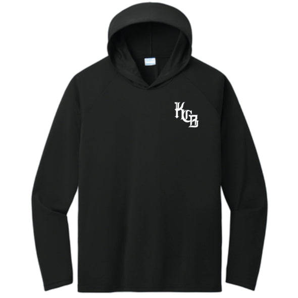 Adult Black Long Sleeve Lightweight Hoodie