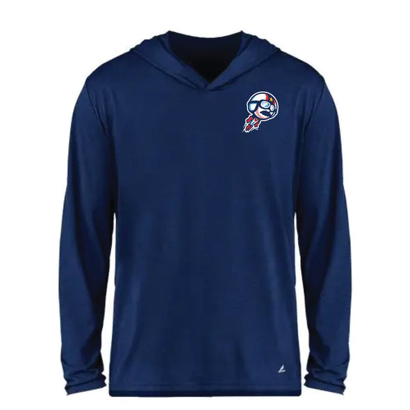 Adult Navy Long Sleeve Lightweight Hoodie