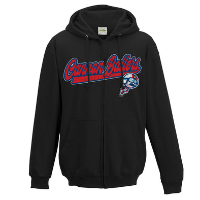 Adult Black Turbo Full-Zip Hooded Sweatshirt