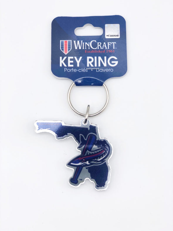 Pensacola Blue Wahoos Batfish Florida Key Ring