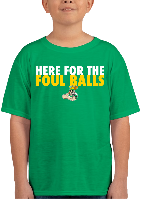 "Here For The Foul Balls" Youth T Shirt.