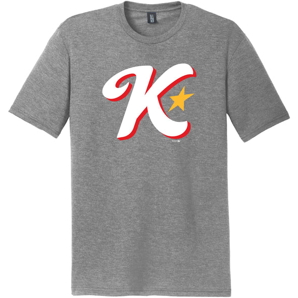 Adult Grey Frost K Logo Tri-Blend Tee