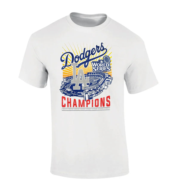 Los Angeles Dodgers 2024 New Era World Series Champions White Tee