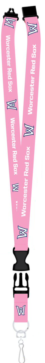 Pink Worcester Heart Lanyard