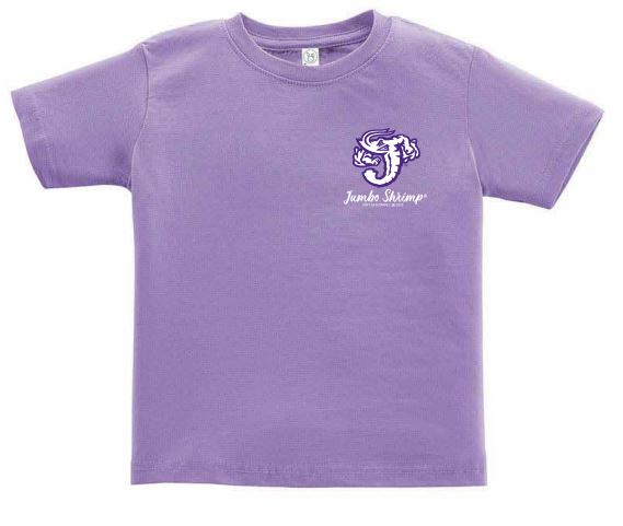 Jacksonville Jumbo Shrimp Soft As A Grape Lavender Toddler Tee