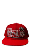 Red Grizzlies Lettering Snapback