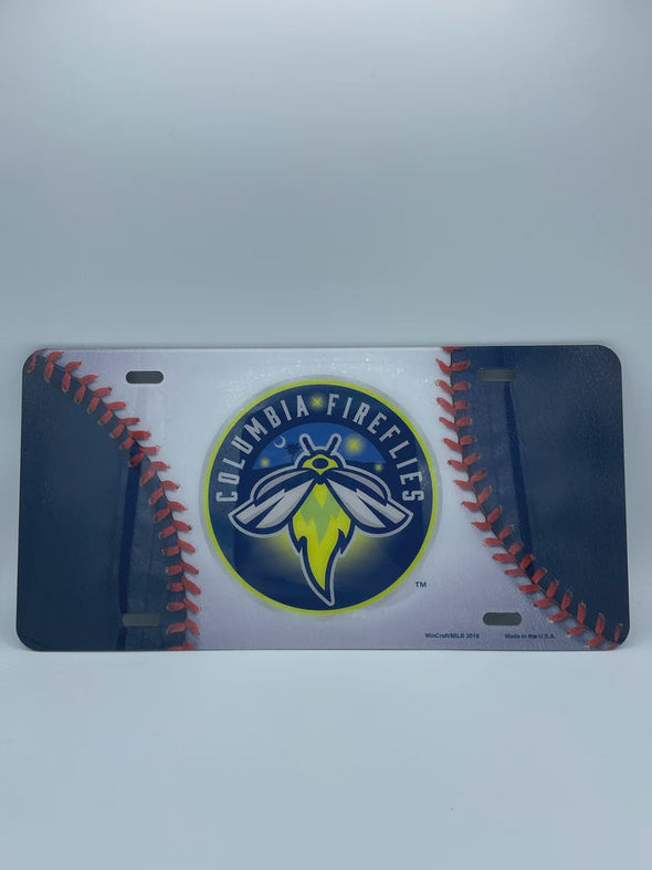 WC Fireflies Baseball Glossy License Plate