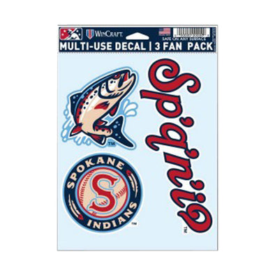 Spokane Indians Logo Decals - 3 Pack