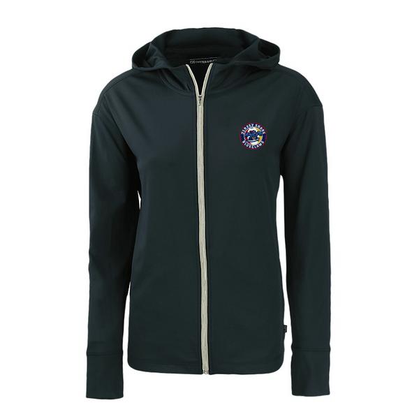 Jersey Shore BlueClaws Primary Logo Ladies Daybreak Full Zip Navy Blue