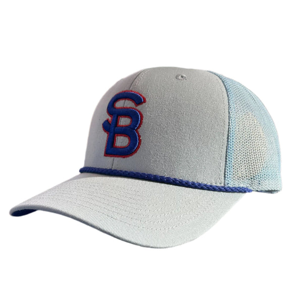 South Bend Cubs Lt. Blue Adjustable Trucker Cap With Rope